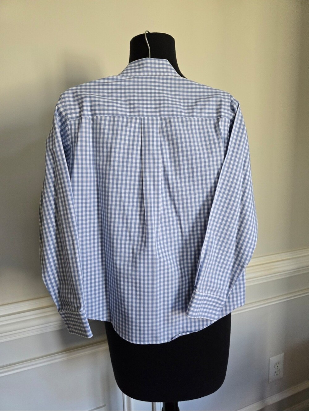 Btooks Brothers Boy's Classic Blue Gingham Button-Down Shirt Size S - Picture 2 of 3